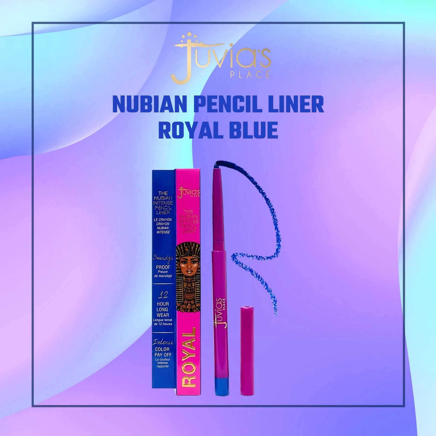 Juvia's Place Nubian Pencil Liner - Mechanical Pencil Liner, Long-lasting Makeup, Blendable, Light & Non-sticky, Compact Makeup (Royal) Beauty & Personal Care Juvia's Place