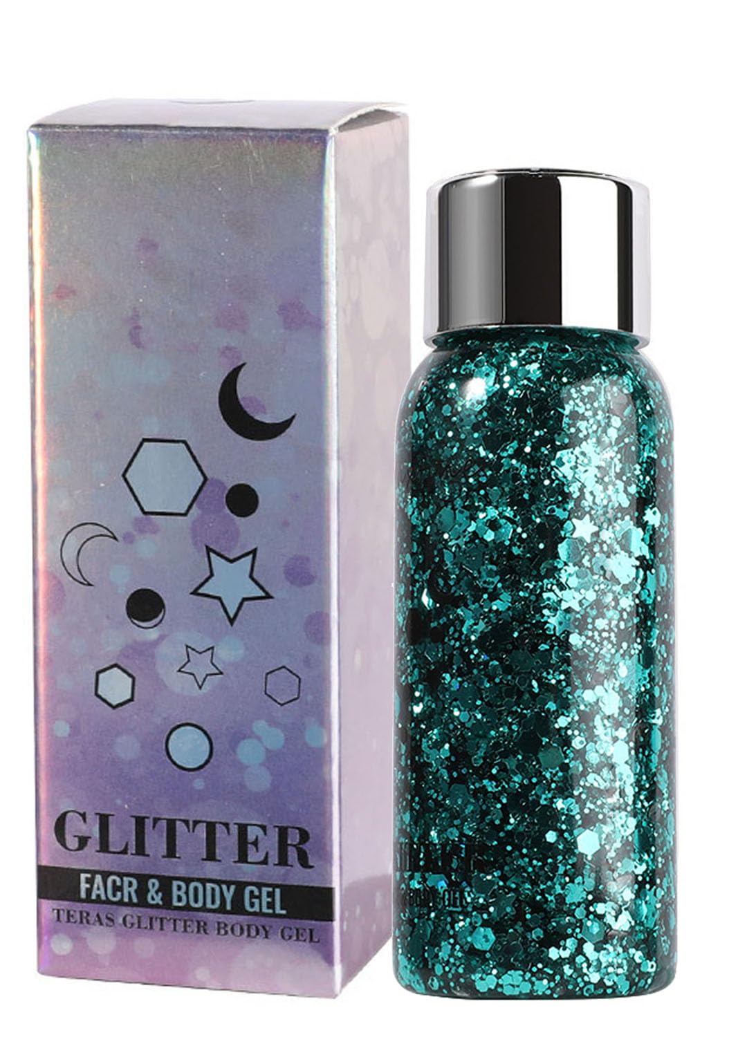 JUDEWY Body Glitter Gel, Face Glitter Body Glitter Glitter Liquid Eyeshadow, Face Hair Nail Glitter, Holographic Makeup Festival Glitter Makeup (05) Beauty & Personal Care JUDEWY