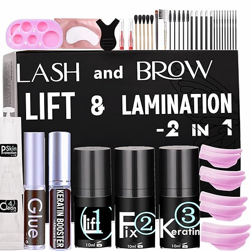 Lash Lift Kit, Strong Eyelash Lifting 3 Minutes Brow Lamination At Home, DIY Eyelash Perm Easily 10 ml Airless Pump More than 15 Applications Make Beauty & Personal Care Libeauty