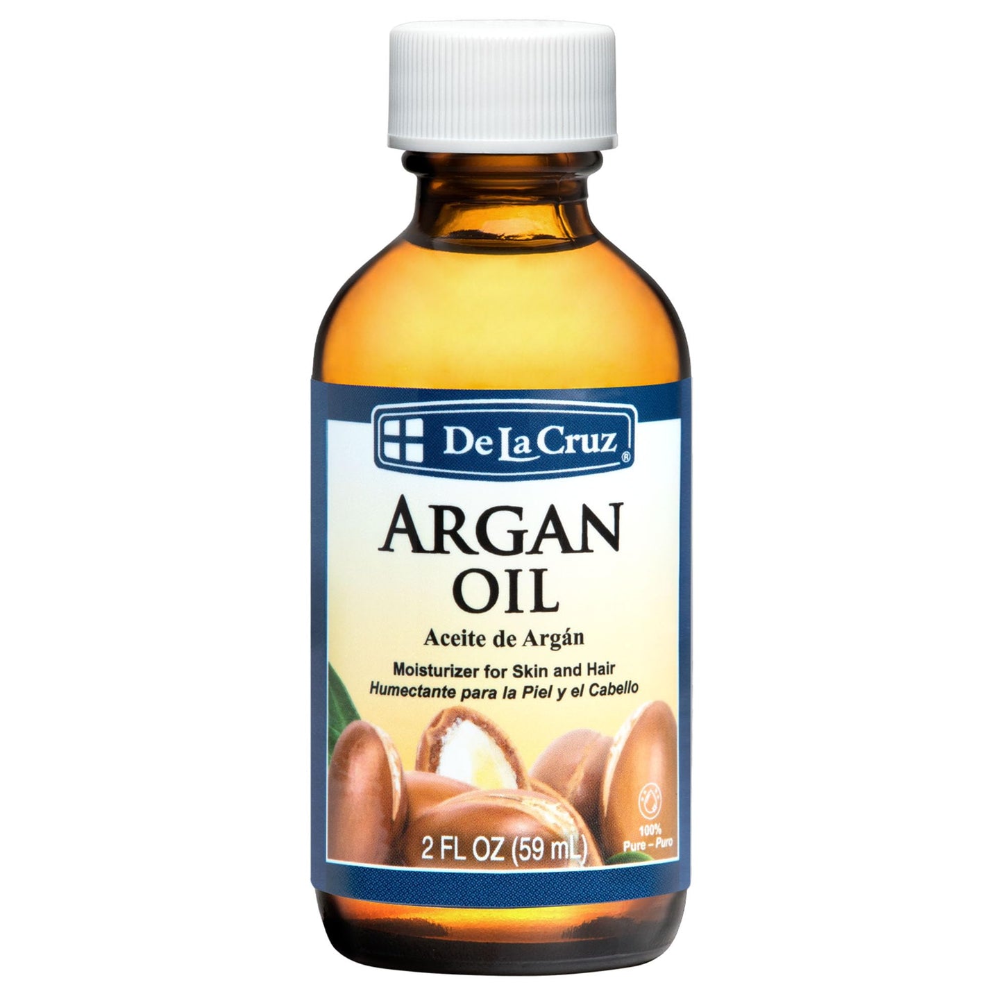 De La Cruz 100% Argan Oil of Morocco - Pure Cold-Pressed Virgin Moroccan Argan Oil for Hair and Skin - 2 FL OZ Beauty & Personal Care De La Cruz