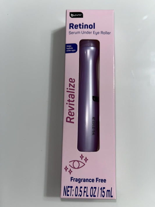 B.pure Retinol Serum Under Eye Roller, Fragrance Free, with Hyaluronic Acid and Retinol, 0.5 FL OZ Beauty & Personal Care b.pure