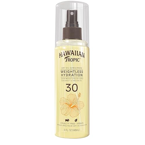 Hawaiian Tropic Weightless Hydration Dry Oil Sunscreen Spray SPF 30, 5oz | Sunscreen Oil Mist, SPF 30 Sunblock Spray, Oxybenzone-Free, 5oz Beauty & Personal Care Hawaiian Tropic