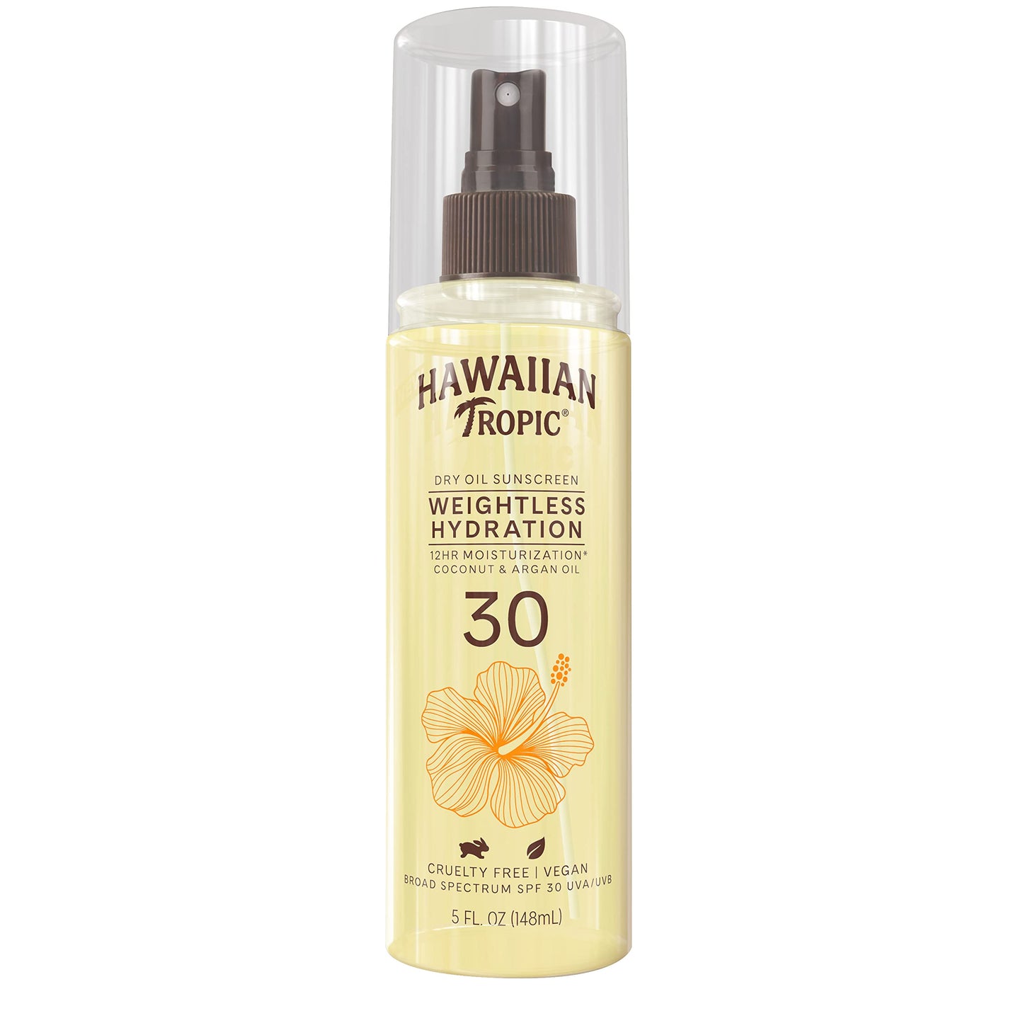 Hawaiian Tropic Weightless Hydration Dry Oil Sunscreen Spray SPF 30, 5oz | Sunscreen Oil Mist, SPF 30 Sunblock Spray, Oxybenzone-Free, 5oz Beauty & Personal Care Hawaiian Tropic
