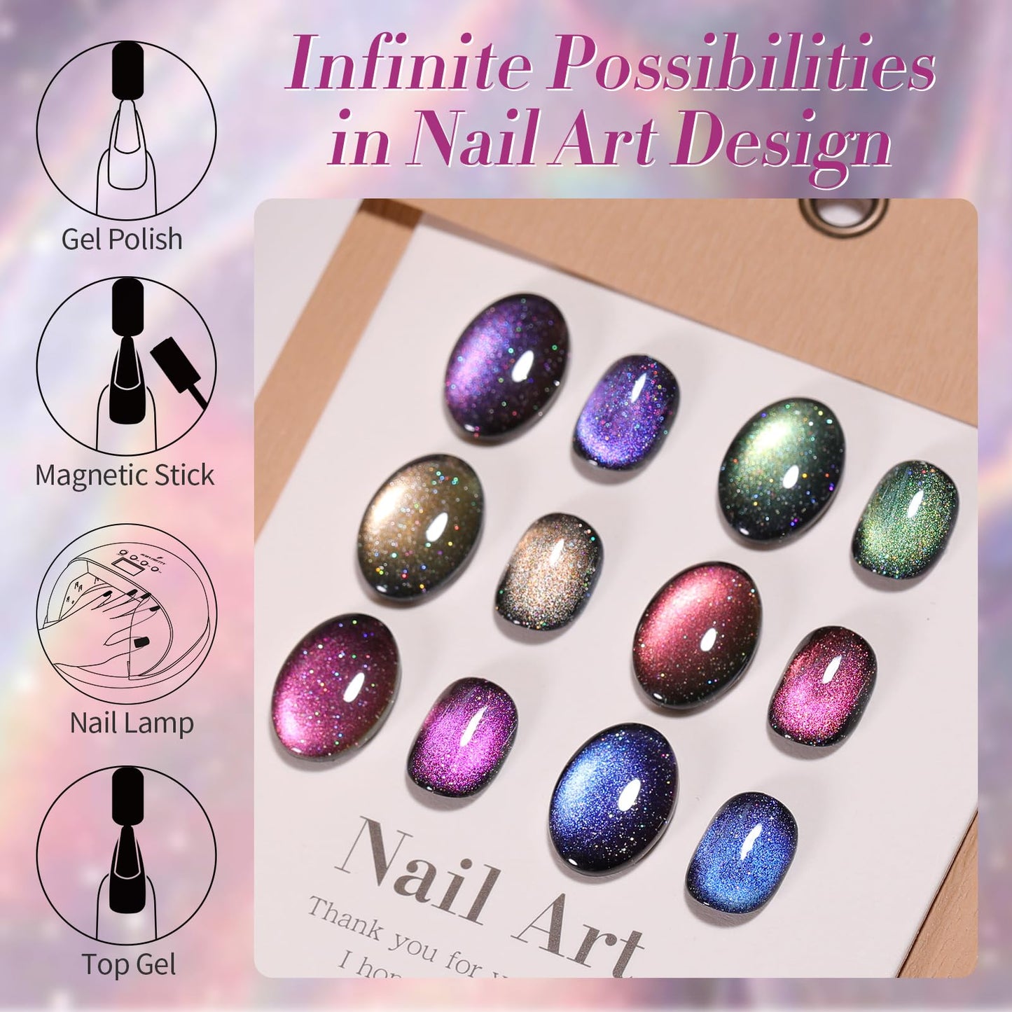 Born Pretty Christmas Cat Magnetic Eye Gel Nail Polish Fall Winter Jelly Red Green Black Blue Crystal Glass Magnetic Shimmer Glitter Nail Polish Salon Beauty and Personal Care Born Pretty