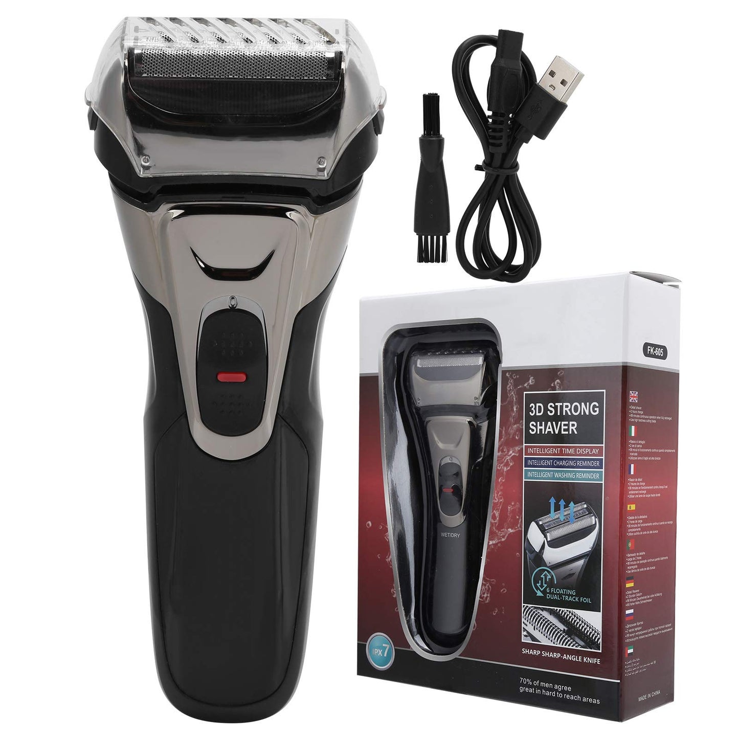 Cordless USB Charging Men Electric Shaver, Portable Beard Trimmer for Home Daily Use or Salon Beauty and Personal Care YUYTE