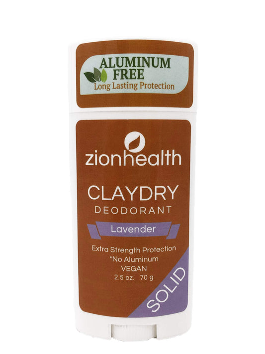 Zion Health, Deodorant Clay Dry Solid Lavender, 2.5 Ounce Beauty and Personal Care Zion Health