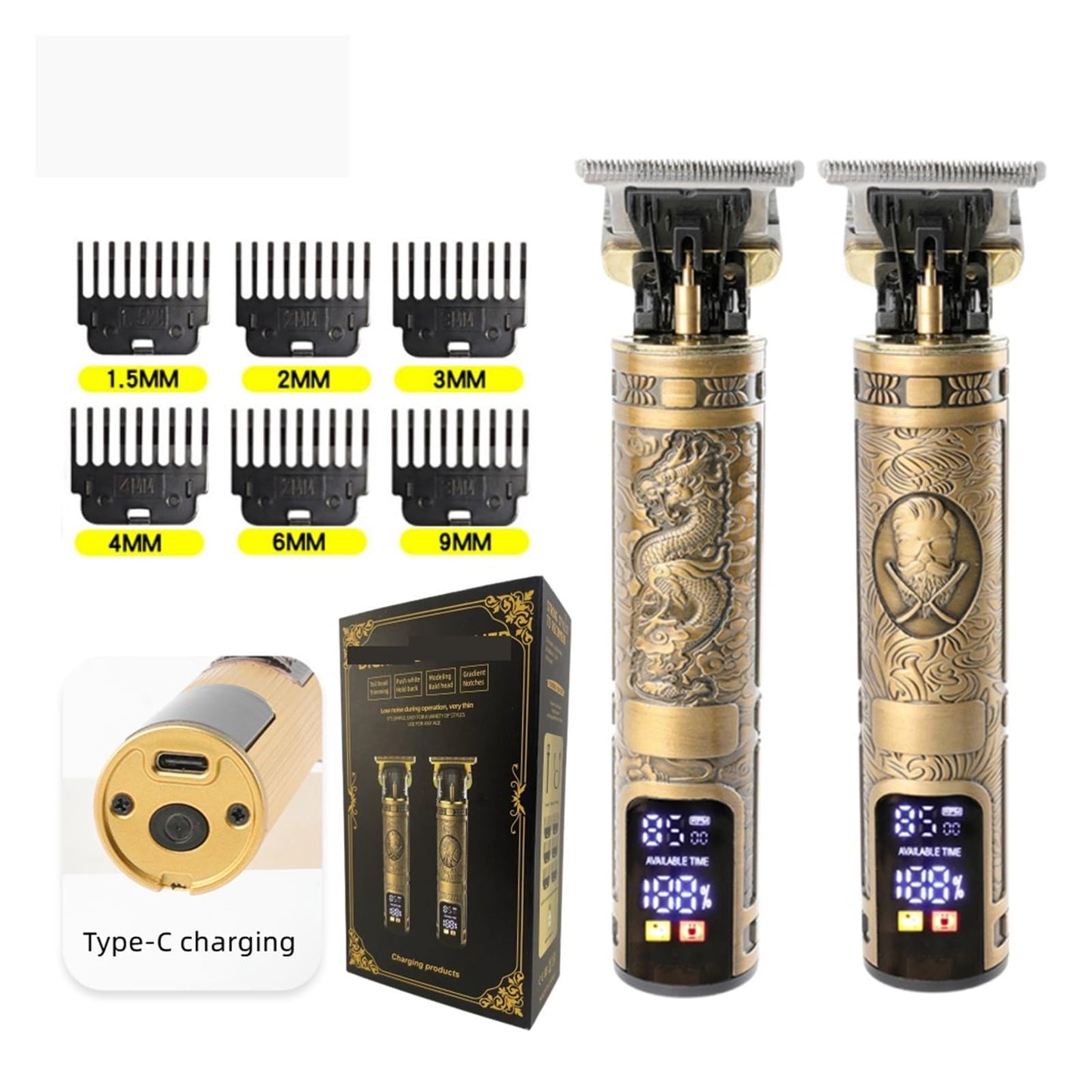 Razors Men's Electric Shaver Short Professional Hair Trimmer for Men Men's Barber Machine Pocketknife Zero Shaving Machine(ABS Dragon) Beauty and Personal Care EWKYLSEM