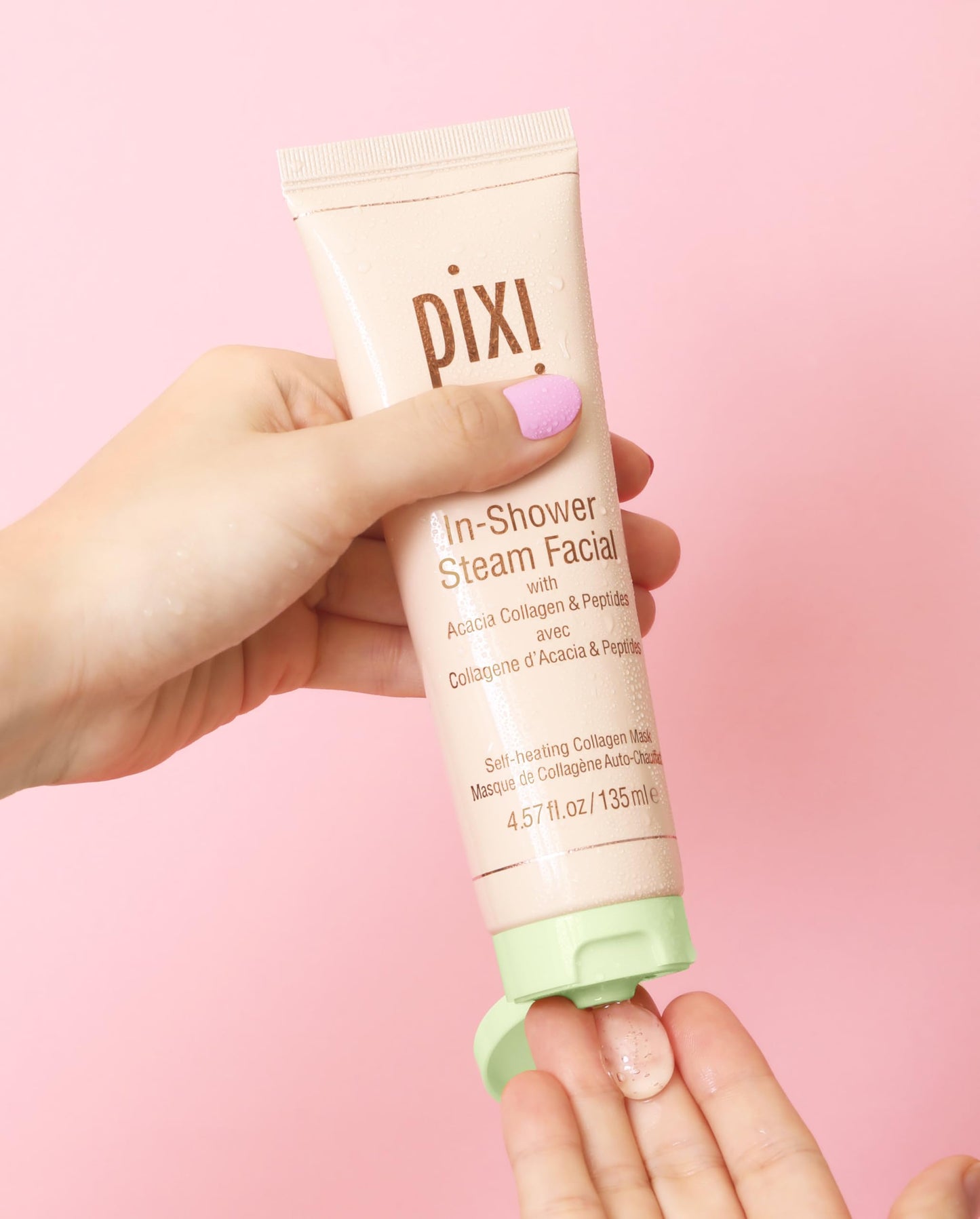 Pixi In-Shower Steam Facial | Gel-to Oil Cleanser for Radiant Skin | Deeply Nourishes, Softens & Tones | Self-heating for Use in Shower or Bath | 4.6 Beauty & Personal Care Pixi