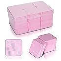 Bcowos Pink Lint Free Nail Wipes with Storage Case- 1080PCS Super Absorbent Nail Polish Remover Pads- Disposable Lint Free Wipes for Nail Polish Beauty & Personal Care Bcowos