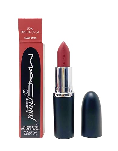 MAC Cosmetics Ximal Sleek Satin Lipstick - 826 Brick-O-La (Warm dusty rose) 0.12 Oz / 3.5 g Beauty & Personal Care MAC