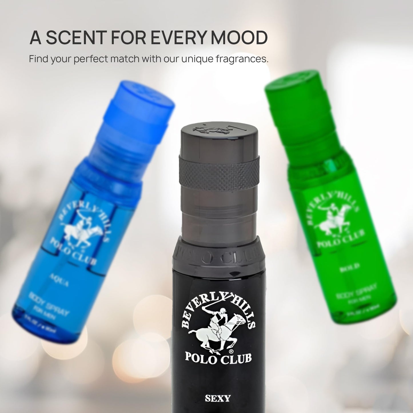 Beverly Hills Polo Club Men's Body Spray Collection Gift Set - 3 Distinct Luxury Designer Scents for Elevated Daily Confidence & All-Day Freshness, 3 Beauty & Personal Care Beverly Hills Polo Club