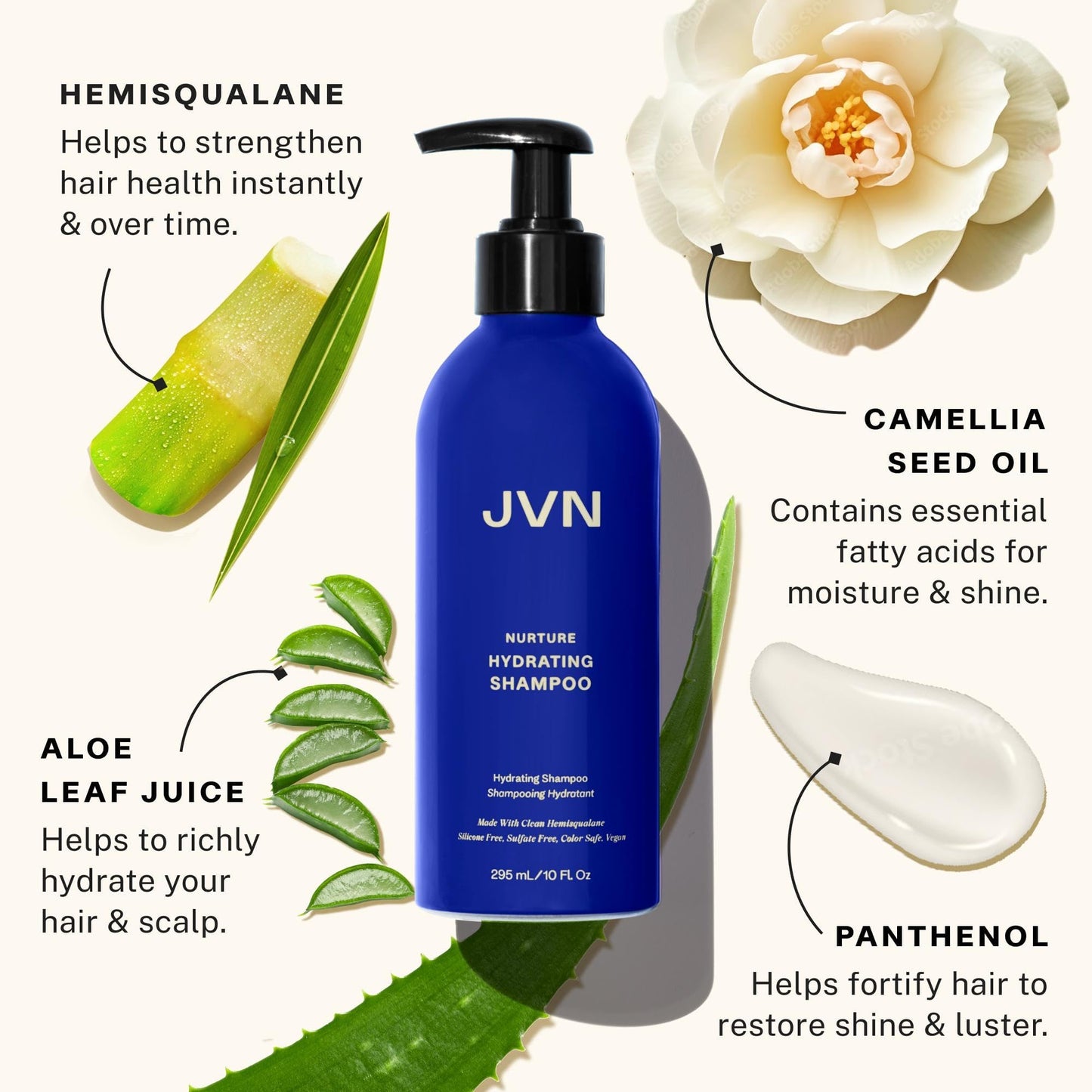 JVN Nurture Hydrating Shampoo and Conditioner Set, 20 Fl Oz, Detangles & Softens Hair, Moisture and Deeply Nourishing, Color Safe Hair Care for Women Beauty & Personal Care JVN