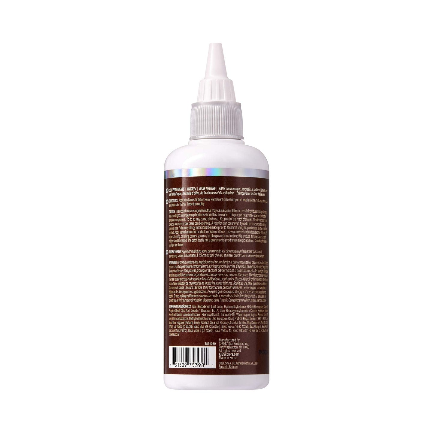 Red by Kiss Tintation Semi-Permanent Hair Color, Aloe Vera Water Based, Argan Oil, Olive Oil, Collagen & Keratin, Long-Lasting Color Dye (Honey Brown Beauty & Personal Care Red By Kiss