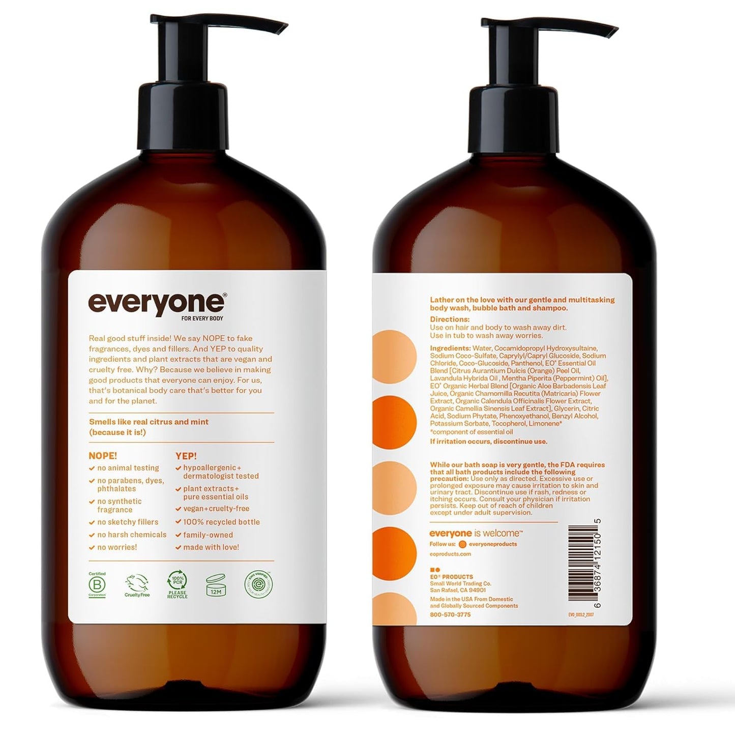 Everyone 3-in-1 Soap, Citrus/Mint, 32 Ounce Beauty & Personal Care Everyone