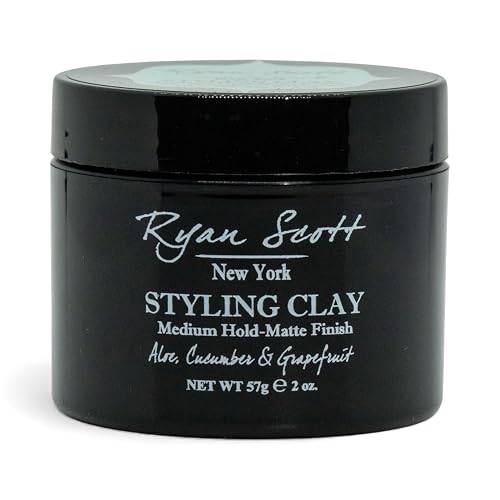 Ryan Scott Styling Clay - Medium Hold with a Matte Finish. Aloe, Cucumber, & Grapefruit Fragrance. Beauty & Personal Care RYAN SCOTT RS