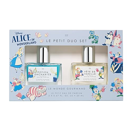 Le Monde Gourmand Disney Alice In Wonderland Le Petit Duo Eau de Parfum Sampler Set - Tea Party Includes Potion Enchantée (Raspberry) and Fête de Beauty & Personal Care Le Monde Gourmand