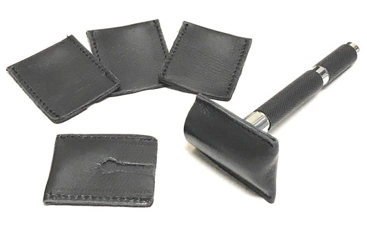 G.B.S Leather Double Edge Safety Razor Head Protective Sheath, Travel Cover, Pack of 5 Beauty and Personal Care G.B.S