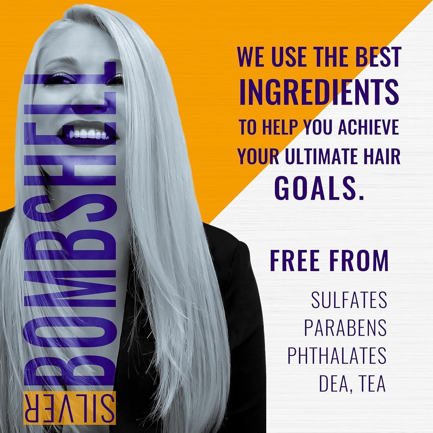 GK HAIR Global Keratin Moisturizing Conditioner and Silver Bombshell Purple Shampoo Set for Blonde & Gray Hair - Hydrating, Color-Protecting Formula Beauty & Personal Care GK HAIR