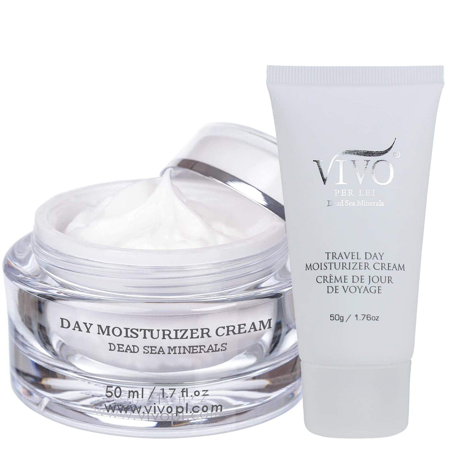 Vivo Per Lei Day Cream - Dead Sea Face Cream for Dull, Dry Skin - Moisturizing Day Cream with Shea Butter - Non Greasy Day Moisturizer - Hydrating Beauty & Personal Care Vivo Per Lei