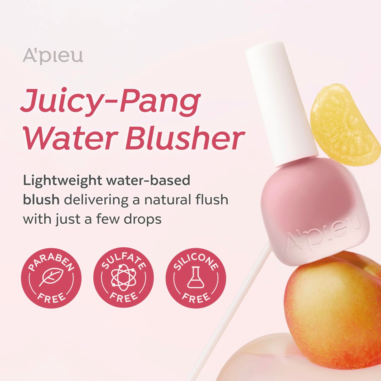A'PIEU Juicy-Pang Water Blusher [RD01] - Fruity Liquid Blush for Cheeks, Buildable & Blendable Color, Hydrating Dewy Finish with Fruit Extract Blend Beauty & Personal Care A'PIEU