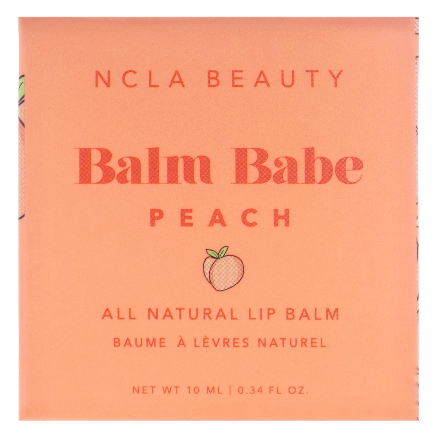 NCLA Beauty Balm Babe All Natural Lip Balm - Moisturizes Lips with Natural Oils - Infused with Vitamin C and E - Peach - 0.34 oz Beauty and Personal Care NCLA BEAUTY