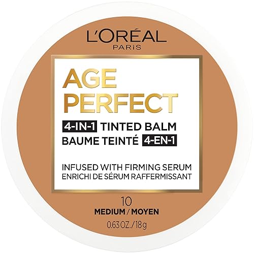 L'Oreal Paris Age Perfect 4-in-1 Tinted Face Balm Foundation with Firming Serum, Medium 10, 0.61 Ounce Beauty & Personal Care L'Oreal Paris
