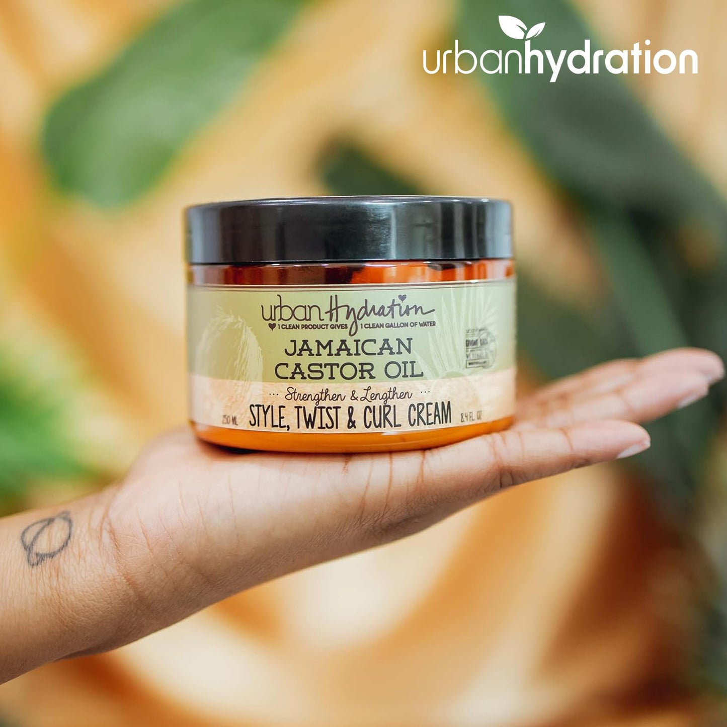 Urban Hydration Jamaican Castor Oil Curl Styling Cream | Sulfate, Paraben and Dye Free, Moisturizes, Thickens, Prevents Breakage and Lengthens Beauty & Personal Care Urban Hydration