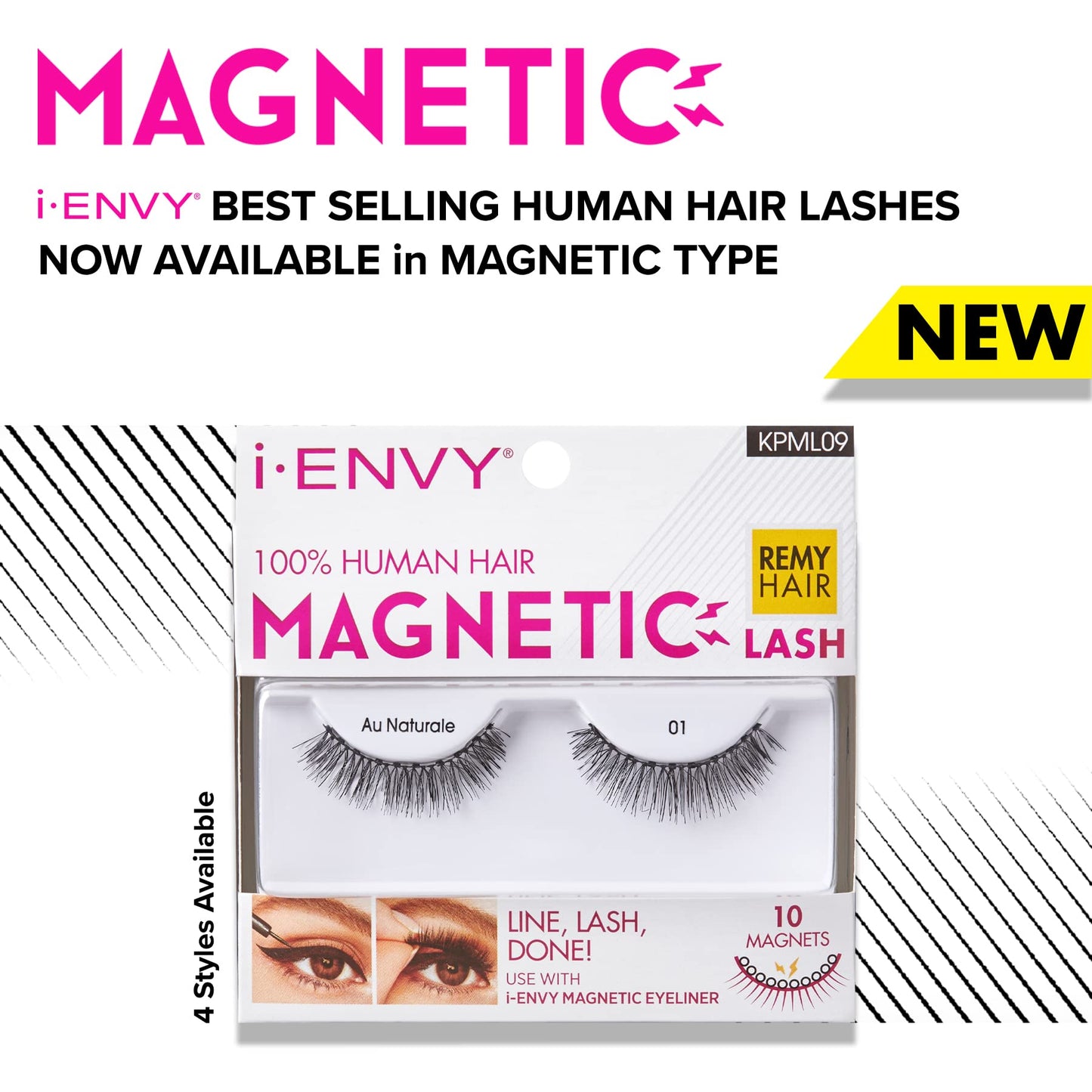 i•ENVY Magnetic Human Hair Lashes Double Strength Reusable Lashes Easy To Apply, Everyday Wearable False Eyelashes Beauty & Personal Care i•ENVY
