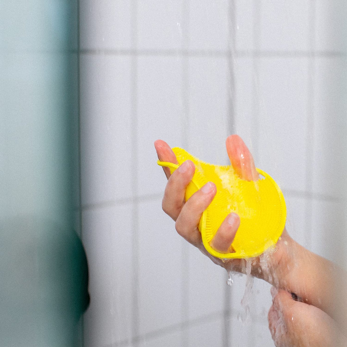 Boie USA Flat Body Scrubber - Soft Silicone-Like Exfoliating Shower Scrubber & Body Cleansing Brush - Stick-to-Wall Loofah Replacement - Body Beauty & Personal Care Boie USA