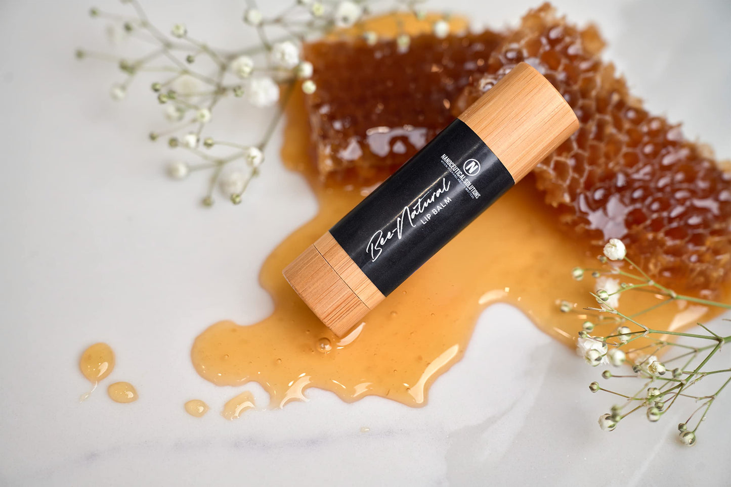 Nanoceutical Solutions BEE NATURAL LIP BALM, Organic Beeswax, Shea Butter & Coconut Oil, Ultra-Moisturizing, Heals Sore Chapped Lips Beauty and Personal Care Nanoceutical Solutions