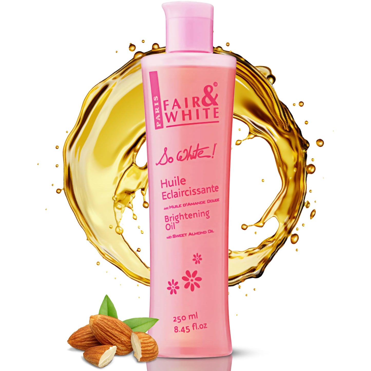 FAIR & WHITE So White Body Oil, 250ml / 8.45fl.oz - with Vitamin E, Almond Oil and 'Lumiskin', Hydrating Formula for Wrinkles, Dryness and Dark Spots Beauty & Personal Care FAIR & WHITE
