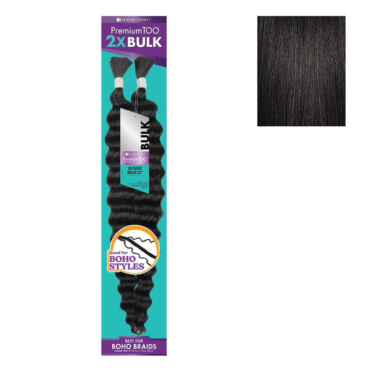 Sensationnel PremiumToo Bulk Weaving-2X Deep,1 pack 22 inch, 1B OFFBLACK