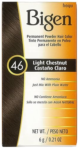 Bigen Permanent Powder Hair Color 46 Light Chestnut 5 Count (Pack of 1) Beauty & Personal Care Bigen