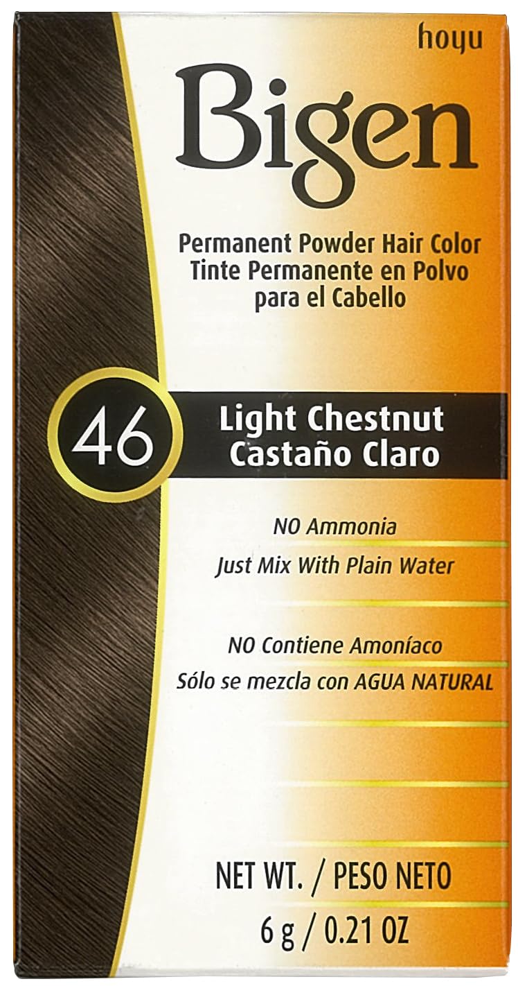 Bigen Permanent Powder Hair Color 46 Light Chestnut 1 ea (Pack of 8) Beauty & Personal Care Bigen