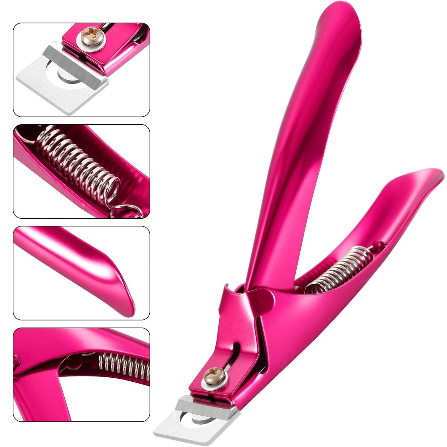Yaomiao 3 Pcs False Premium Nail Clipper for Acrylic Nail Tips Cutter Rustproof Stainless Steel Fingernail Trimmer Manicure Tool for Salon Beauty Beauty & Personal Care Yaomiao