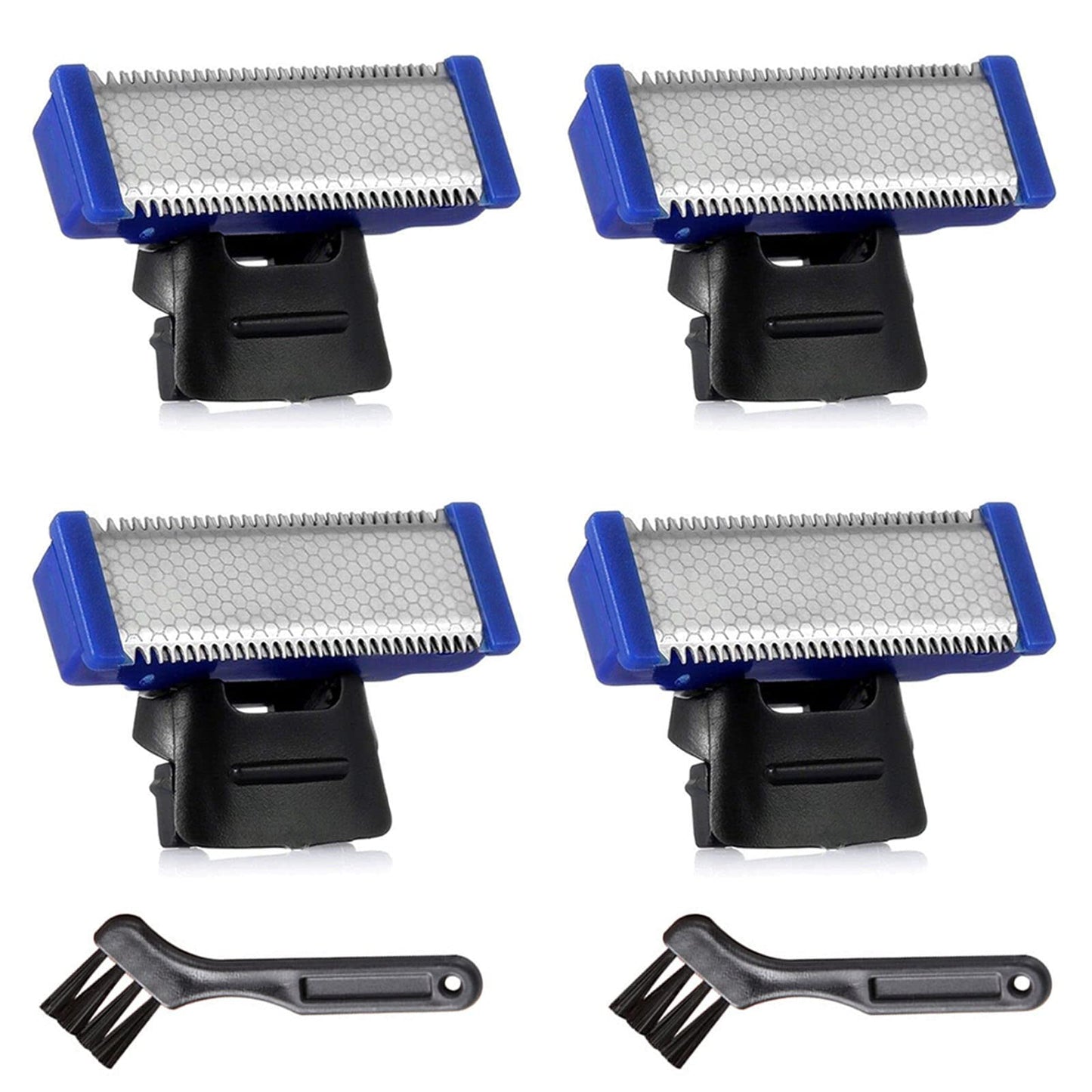 4PCS LinMei Shaver Replacement Heads Compatible for 1st Generation Microtouch Solo Men's Rechargeable Full Body Hair Trimmer and Shaver Replacement Beauty and Personal Care LinMei