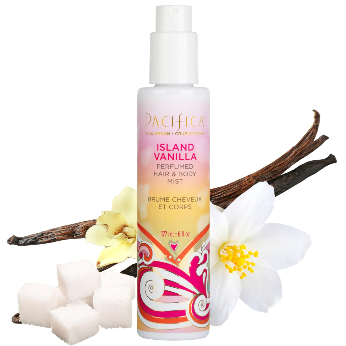 Pacifica Island Vanilla Hair Mist Perfume and Full Body Spray for Women - Fragrance Spray for A Mood-Lifting Experience, Paraben-Free, Clean Beauty No Beauty & Personal Care Pacifica