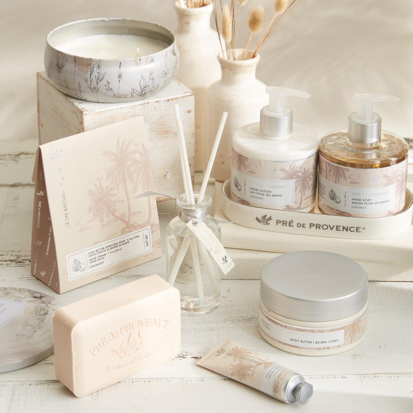 Pre de Provence Gift Set Includes 150 Gram Soap Bar & 1 fl oz Hand Cream |Made in France | Infused with Shea Butter, Coconut Beauty & Personal Care Pre de Provence