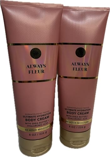 Bath & Body Works Women's Always Fleur Ultimate Hydration Body Cream 8 Ounces Pack of 2 Beauty & Personal Care Bath & Body Works