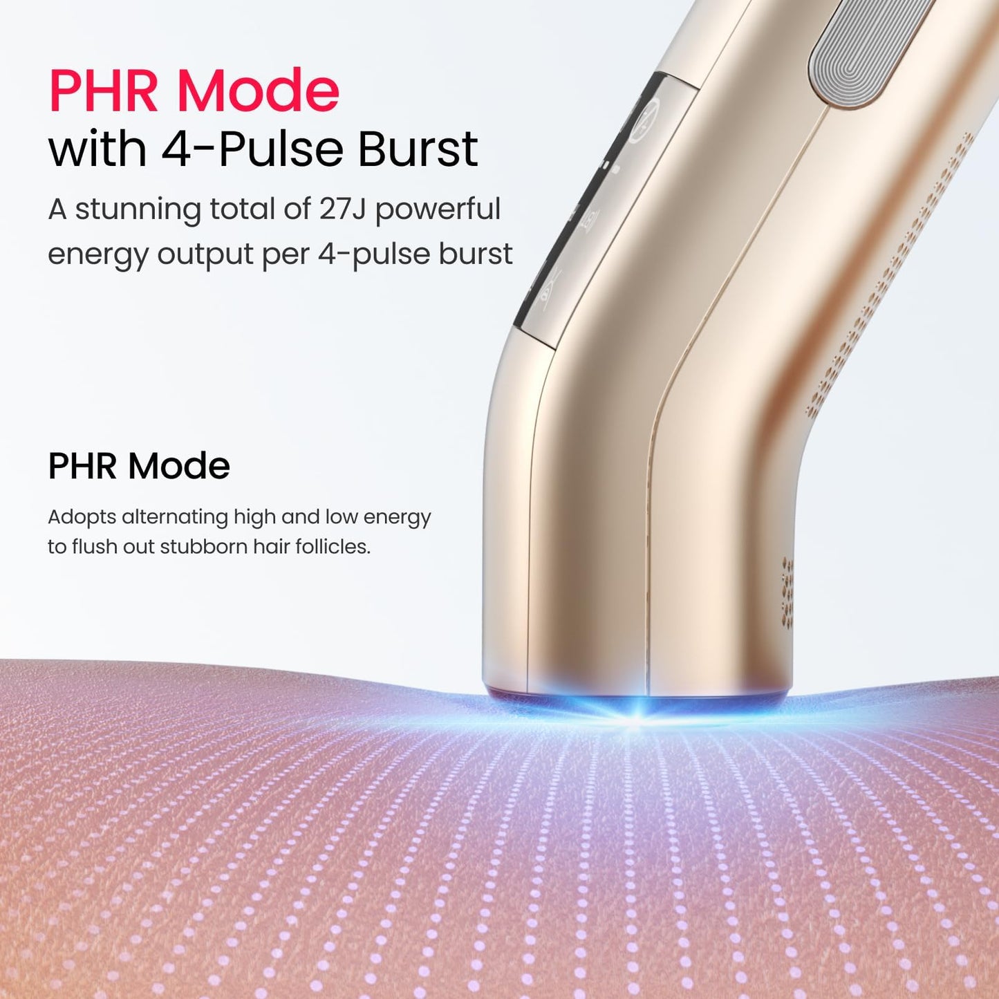 IPL Laser Hair Removal with 35°F Ice-Cooling, 27J Quad-Pulse Hair Removal Device for Ingrown & Coarse Hair, Dual Lights 100W, Painless Hair Removal Beauty and Personal Care ECOFUN