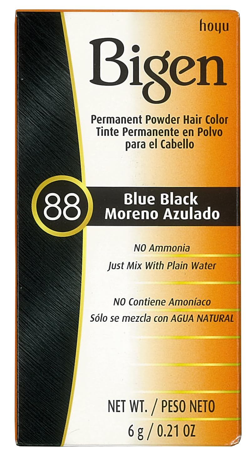 Bigen Permanent Powder Hair Color 88 Blue Black 1 ea (Pack of 5) Beauty & Personal Care Bigen