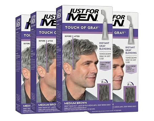 Just For Men Touch Of Gray Hair Treatment T-35 Medium Brown, 1 Each (Pack Of 4) Beauty & Personal Care Just for Men