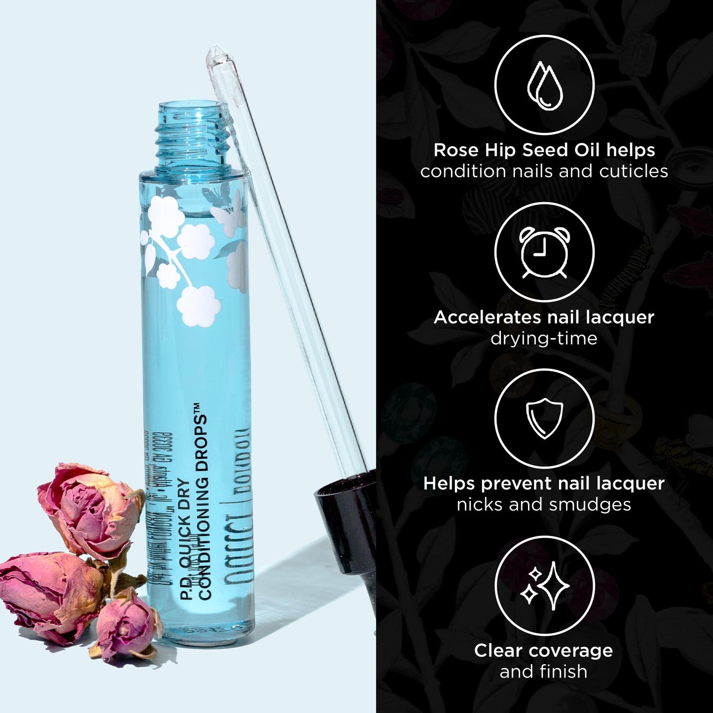 butter LONDON P.D. Quick Dry Conditioning Drops Cuticle Oil - Nail Oil with Vitamin E Moisturizes & Conditions Cuticles & Nail Beds - Cuticle Care Beauty & Personal Care butter LONDON
