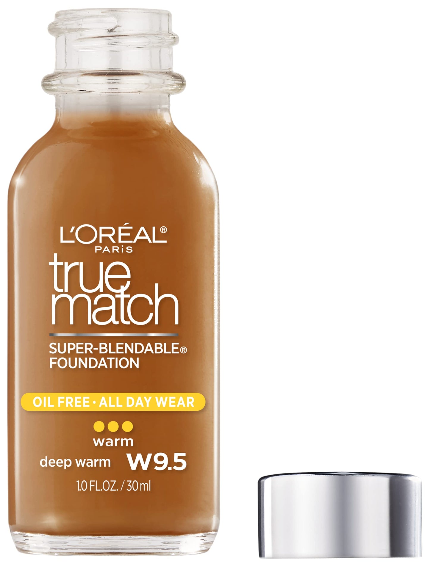 L’Oréal Paris Makeup True Match Super-Blendable Liquid Foundation, Deep Warm W9.5, 1 Fl Oz,1 Count Beauty & Personal Care L'Oreal Paris