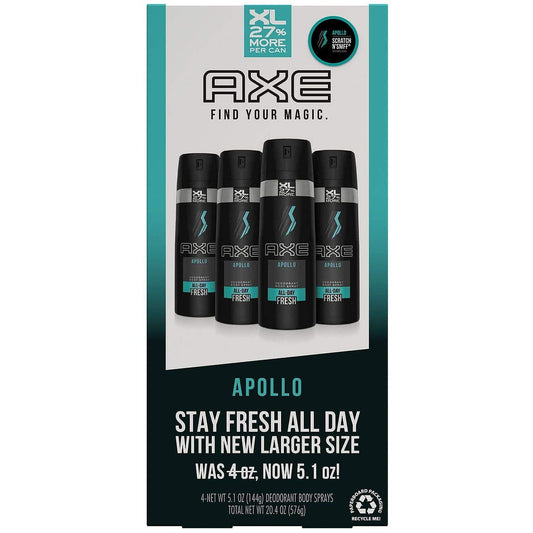 AXE XL Deodorant Body Spray, Apollo (5.1 Ounce, 4 Pack) Beauty and Personal Care AXE