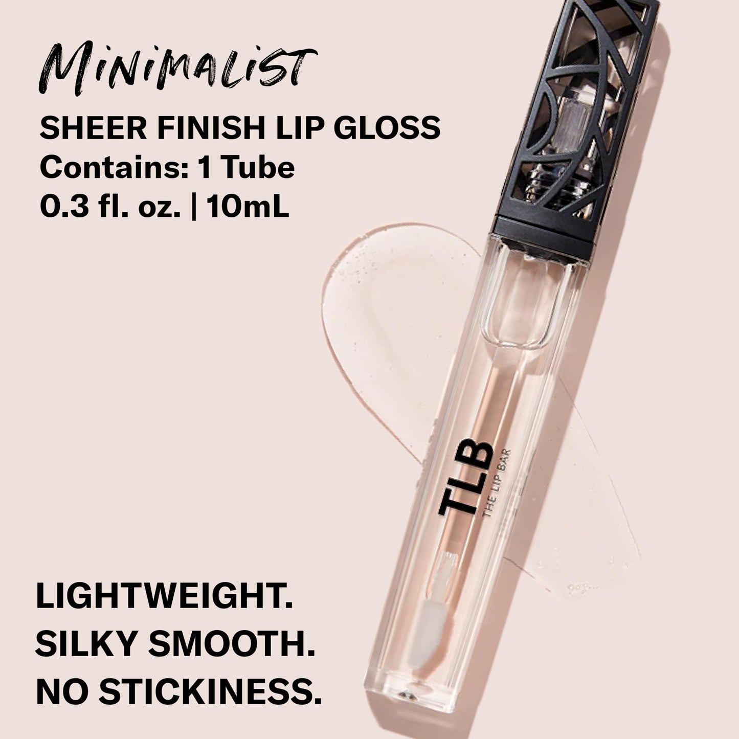 The Lip Bar - Lip Gloss, Minimalist (Clear) - Gloss Up Sheer Finish - Smooth, Not Sticky Formula - Moisturizing Coconut Oil, Olive Oil, Argan Oil & Beauty & Personal Care The Lip Bar