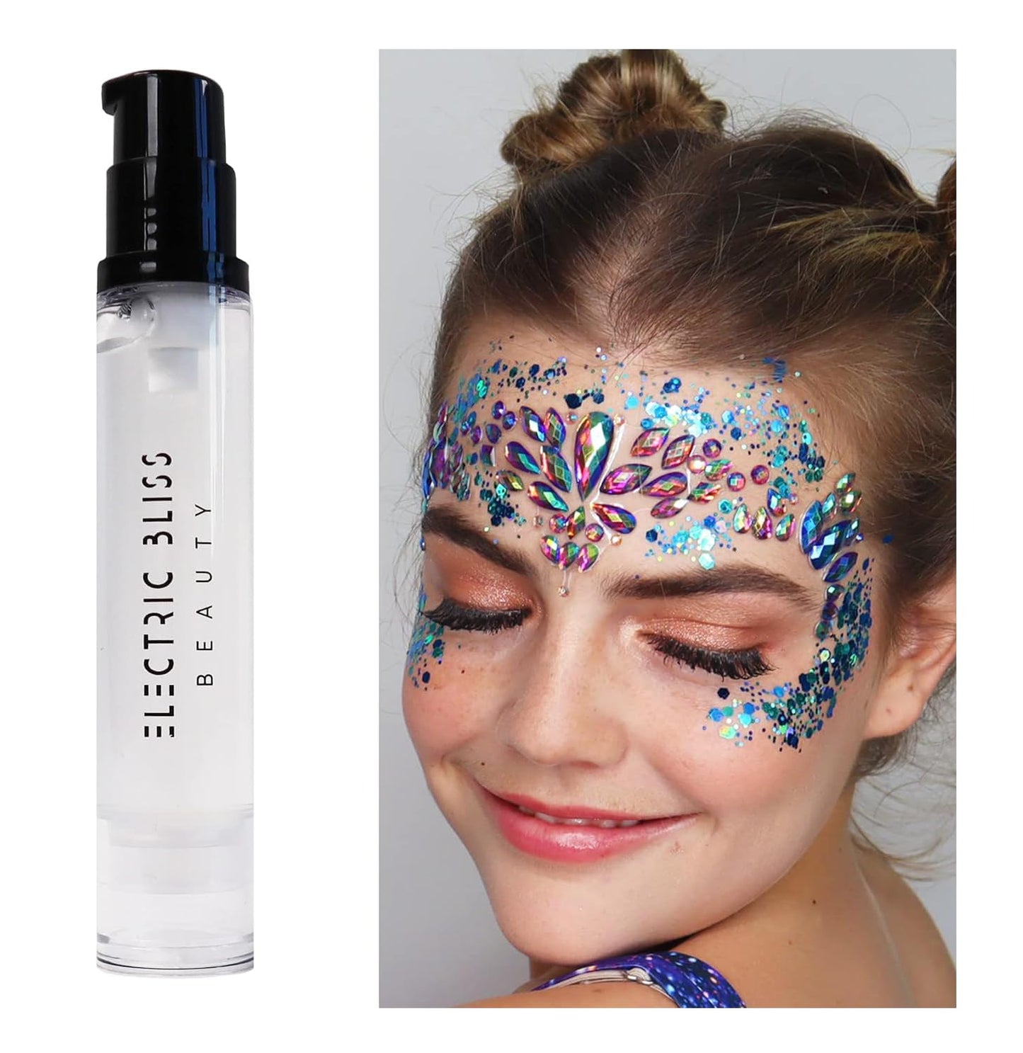 Pink - Holographic Chunky Glitter Gel for Body, Face, Hair - Vegan & Cruelty Free - Electric Bliss Beauty - Uses Include: Festival Rave Makeup Beauty & Personal Care Electric Bliss Beauty