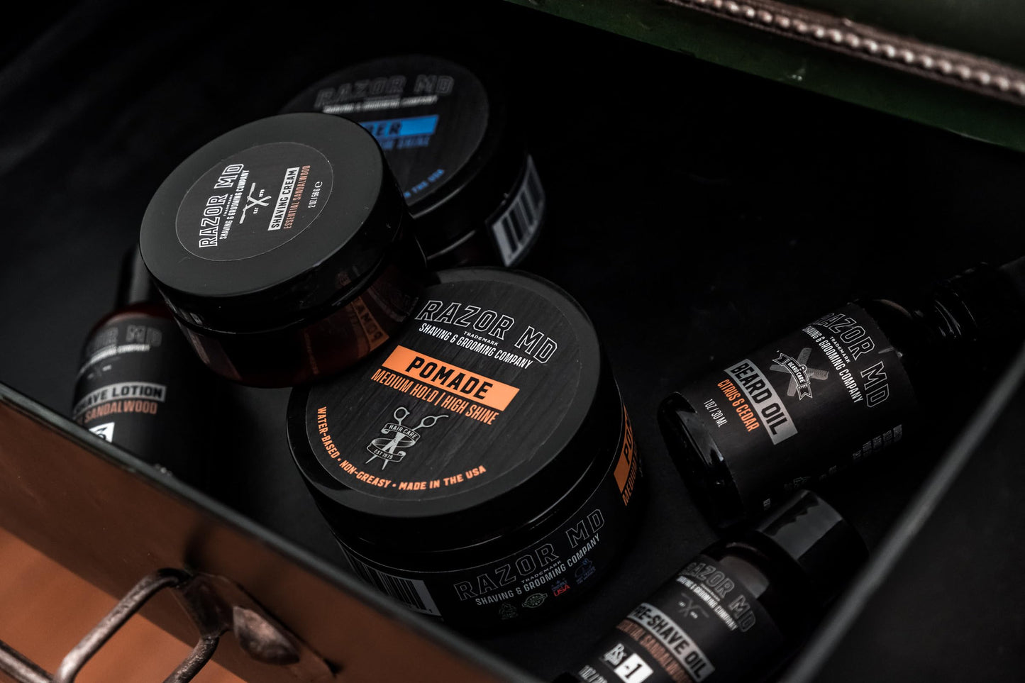 Razor MD Natural Water Based Hair Pomade for Men With High Shine and Slickback Finish, Medium Strong Hold Best Hair Products for Mens with Curly Beauty & Personal Care Razor MD
