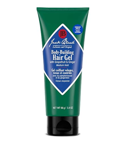 Jack Black - Body-Building Hair Gel, 3.4 fl oz - PureScience Formula, Medium Hold, Alcohol-Free, With Grapefruit and Ginger, Fragrance Free Beauty & Personal Care Jack Black