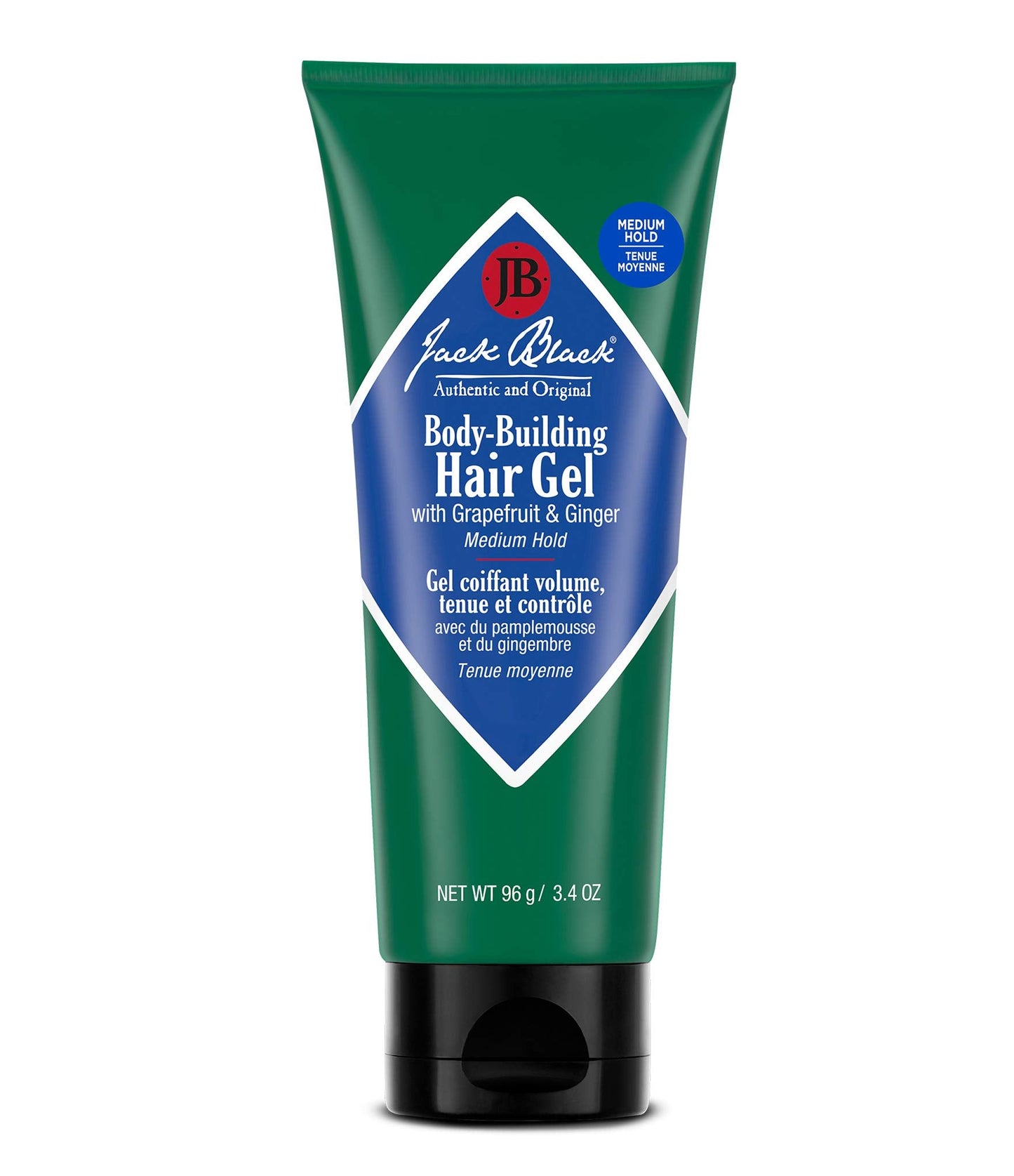 Jack Black - Body-Building Hair Gel, 3.4 fl oz - PureScience Formula, Medium Hold, Alcohol-Free, With Grapefruit and Ginger, Fragrance Free Beauty & Personal Care Jack Black